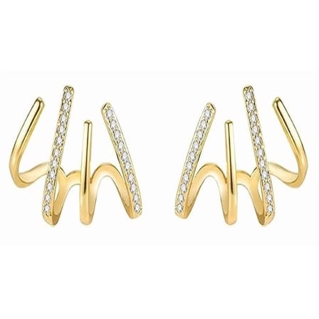 Huggie Hoop Earrings - Earring Stud Sets for Women 14K Gold Plated Hypoallergenic Gold Trendy Jewelry for Women