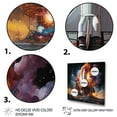 thumbnail image 3 of Designart "Interstellar Fusion of a Rocketship" Transportation Floater Framed Wall Art Living Room, 3 of 7