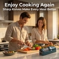 thumbnail image 2 of 3-Stage Electric Knife Sharpener, Beige Automatic Kitchen Sharpener with Double-Sided Sharpening Stone, Professional Sharpening Tool for All Kitchen Knives and Scissors (k), 2 of 6