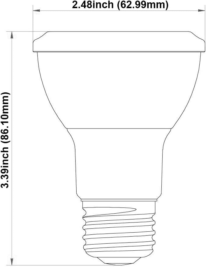 8 Pack 8W Dimmable PAR20 LED Light Bulbs, Damp Location Available Spotlight Bulb, 4000K Cool White, E26 Medium Screw Base