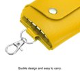 thumbnail image 4 of Key Case Cover, 1 Pack PU Leather Keychain Holder Key Sleeve with 6 Keychains for Key Hanging, Yellow, 4 of 5