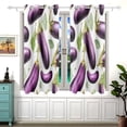 thumbnail image 2 of Eggplants Black Out Curtains Aesthetic for Bedroom Living Room Sliding Glass Doors Kitchen Windows 2 panels set, 2 of 5