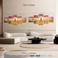 thumbnail image 4 of Elephant Stock Big Buddha At Sunrise Wall Art - Horizontal Multi Panel Canvas - 5 Pieceliving Room Wall Decor - Photography Religion And Spirituality Multi Panel - Purple And Orange Decor - 74" x 34", 4 of 8