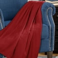 thumbnail image 4 of BNM Diamond Cotton Blanket, California King, Burgundy Red, 4 of 5