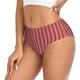 thumbnail image 2 of Fotbe Stripes Red White Calzones Estampados para Mujer – Ropa Interior de Algodón, Cómoda, Suave y Elástica-Medium, 2 of 6