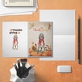 thumbnail image 4 of Happy Thanksgiving Afghan Hound with Turkey Pumpkins Autumn Vibes 5x7in Folded Greeting Card Dog Lover Single Note Card with Envelope - 12018, 4 of 5