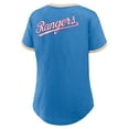 thumbnail image 3 of Women's Fanatics Royal Texas Rangers Binge Worthy Stadium Slub V-Neck T-Shirt, 3 of 5