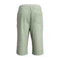 thumbnail image 4 of Dwellite Cotton Linen Shorts for Men Casual Elastic Waist Drawstring Summer Vacation Beach Shorts with Pockets Army Green M, 4 of 5