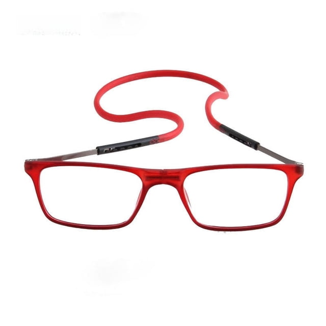 Gafas de lectura portátiles, plegables, modernas y cómodas, con imán para el cuello, espejo de lectura para personas mayores