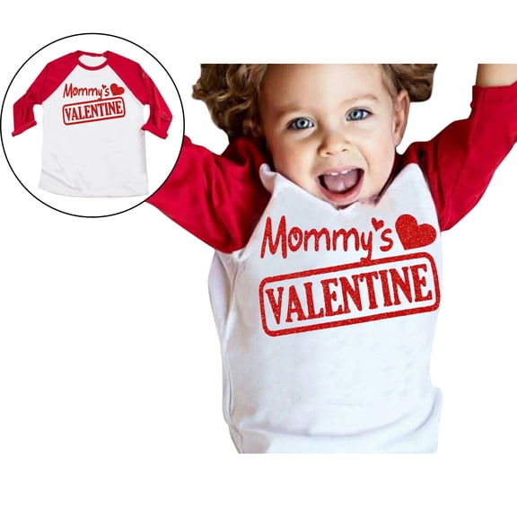 Valentines Shirt for Girls Long Sleeve Graphic T-Shirts Crewneck Casual Pullover Boys Tops 5-6 Years