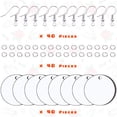 thumbnail image 3 of Juego de pendientes redondos Duufin de MDF por sublimación, 120 unidades, para bricolaje, 3 of 7