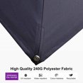 thumbnail image 6 of PURPLE LEAF 11FT Patio Umbrella Square Cantilever Umbrella Teak Finished Aluminum Frame Large Windproof Offset Outdoor Sun Umbrellas for Beach Pool Deck, Navy Blue, 6 of 9