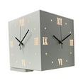 thumbnail image 2 of Corner Wall Clock Luminous 10.2 inch Creative with Roman Numerals Wall Clock for white, 2 of 8