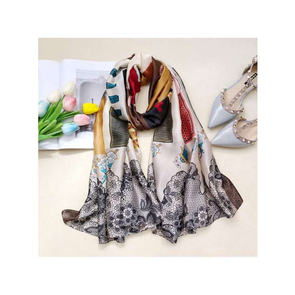 silk beach head scarf