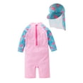 thumbnail image 2 of Kid Girls Chic Rash Guard Swimsuit Pink Flamingo Pool Party Swim Wear Beach Bathing Suit, 2 of 4