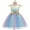 Blue, variant on Wavsuf Flower Girls Dress Nets Sequins Bow Blue Princess Dress Size 2-3 Years