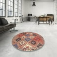 thumbnail image 4 of Ahgly Company Machine Washable Indoor Rectangle Traditional Brown Red Area Rugs, 7' x 9', 4 of 7