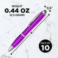 thumbnail image 5 of Plastic Stylus Pens Set of 10, Bulk Pack - Black Ink, Great for Office, School, Business, Tradeshows, Events - Purple, 5 of 5