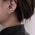 thumbnail image 4 of Qisuw Vintage Unusual Silver Color Irregular Metal Earrings For Women Jewelry, 4 of 15