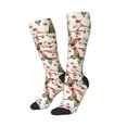 thumbnail image 2 of Balery Watercolor Floral With Butterflies Fun Novelty Socks Men'S Women'S Crew Socks Funny Crazy Novelty Socks Quirky And Cool Socks, 2 of 9