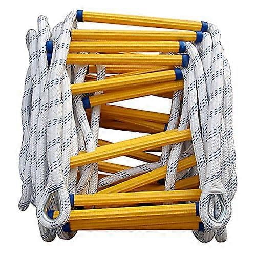 Fire Escape Ladder Rope Ladder Flame Resistant 12 M (39.4 Ft) Emergency Safety Ladder With AntiSkid Rungs Portable