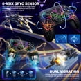 thumbnail image 6 of Switch Pro Controller Compatible with Switch Controller/Switch Lite/OLED, ZRZLMVP Wireless Switch Controllers with RGB Light,1000mAh,Turbo Functio Crack Black, 6 of 8
