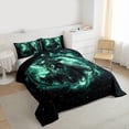thumbnail image 3 of jejeloiu Boho Soldier Queen Comforter Set,Galaxy Starry Night Bedding Comforter Set For Boys Kids Reversible 3pcs, 3 of 8