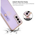thumbnail image 2 of Samsung Galaxy S21 Case, Galaxy S21 Phone Case Love Heart Cute Case with Wristband Kickstand Holder Soft TPU Plating Bumper Protective Slim Shockproof Phone Case Cover for Girls Women, Purple, 2 of 16