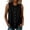 Black, variant on Womens Cotton Sleeveless Tank Top Crew Neck Button Down Tanks Lightweight Loose Fit Shirt Summer Casual Comfy Tops Black XL