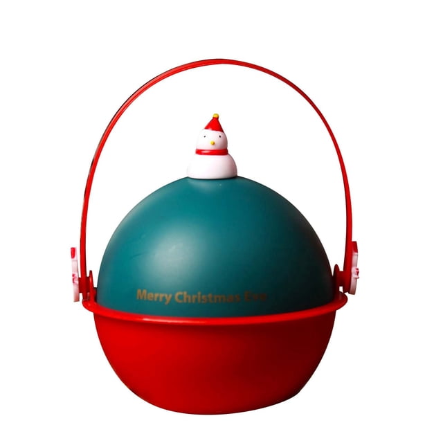 Dsscvnef Christmas Storage With Handle 6 of Candy and Storage Barrel for Christmas Home Storage Spherical Red and Green 5 Inches Bread Containers Storage Airtight Loaf Pasta Rack