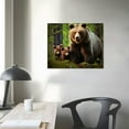 thumbnail image 4 of JRXY Brown Bear Poster Canvas Pictures Wall Art Decor Prints Printing For Living room/Home/Office  16x12in, 4 of 6