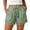#04 Green 【Mix, Match & Rotate: Stock Up on Daily Colors】, variant on Women's Cotton Linen Lightweight Drawstring Shorts, Elastic Waist with Pockets, Casual Summer Beach Lounge Shorts, Soft Breathable Capri Pants | VerBelle,Blue S