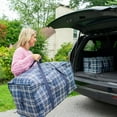 thumbnail image 4 of DuraSack Moving and Storage Bags 2.0, Heavy Duty, 27"L x 14"W x 16"H, Navy Plaid, 2-Pack, 4 of 4