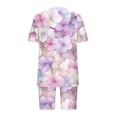 thumbnail image 4 of Enjoytime Summer Outfits for Women 2026 Print Short Sleeve Tops with Shorts 2 Piece Sets Casual Plus Size Lounge Set, 4 of 5