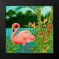 thumbnail image 2 of Baliko, Linda 15x15 Black Modern Framed Museum Art Print Titled - Hot Tropical Flamingo I, 2 of 5