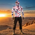 thumbnail image 5 of GrmtClth Men's Fishing Shirts 2026 Independence Day American Flag Pattern Workout Long Sleeve Trendy Hoodie with Face Mask Upf 50+ Sun Protection Top Blue M, 5 of 9