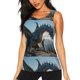 thumbnail image 1 of Fotbe Wild Blue Cool Dragon Blusas Sin Mangas para Mujer – Estilo Casual, Corte Suelto, Slim-Fit, Cuello Redondo Deportivo, Tops de Verano para Gimnasio y Yoga-Medium, 1 of 7