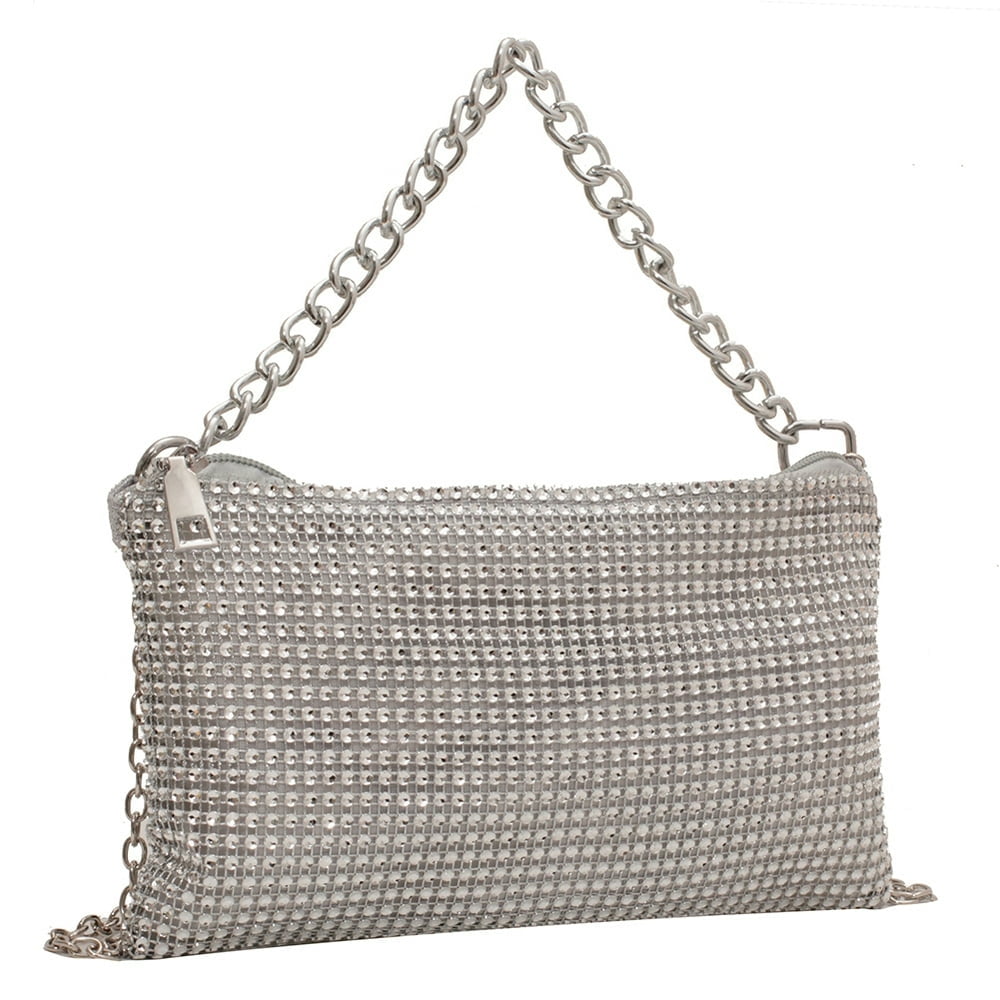 Women Handbags Chain Rhinestone Casual Tote Envelope Ladies