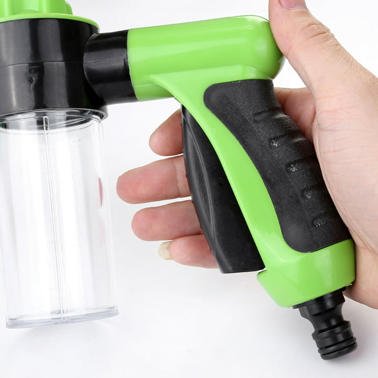 Carevas Foam Sprayer Garden Water Hose Foam Nozzle Soap Dispenser for Car Washing Pets Shower Plants Watering, Size: 20, Green K14606
