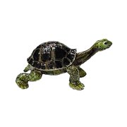 Little Critterz Galápagos Tortoise Miniature Porcelain Figurine, Hand-Painted Reptile Collectible, Nature Home Décor Display Piece, Gift for Tortoise Lovers