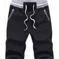 thumbnail image 3 of Men's Shorts Casual Classic Fit Drawstring Summer Beach Shorts with Elastic Waist and Pockets, 3 of 4