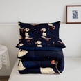 thumbnail image 5 of jejeloiu Night Sky Puffin Design Twin Comforter Sets,Navy Starry Accent Bedding Set For Boys,Dark Blue,Navy Blue Reversible,2-Piece,1 Comforter and 1 Pillowcase, 5 of 7