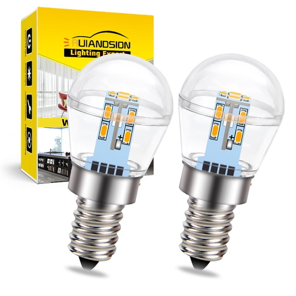 Ruiandsion E12 Small Base LED Bulb 3000K Warm White 480 Lumens Wide Voltage 10V-30V for Bedside Lamps Vanity Mirror Low Voltage,(Pack of 2)