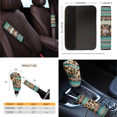 thumbnail image 5 of HUIACONG Geometric Cow Print Car Interior Accessory Kit, with Car Seat Belt Pad Car Cup Coasters Steering Wheel Cover Car Cup Holder Coasters, 5 of 8