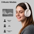 thumbnail image 3 of Monster Wireless Headphones, Noise Cancelling Headphones with Bluetooth 5.4, Foldable Lightweight Over Ear Headphone, Clear Talk, 70H Playtime, Dual Device Pairing, Comfort Fit, White, 3 of 7