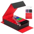 thumbnail image 1 of Caja de almacenamiento para tarjetas coleccionables Stepane 3800+ con separadores, color negro y rojo, 1 of 6