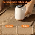 thumbnail image 4 of Fabric Shaver Lint Remover, Rechargeable Sweater Defuzzer with 5 Leaf Stainless Steel Blades, Lint Shaver with LED Display for Removing Clothes Fuzz, Yellow, 4 of 8
