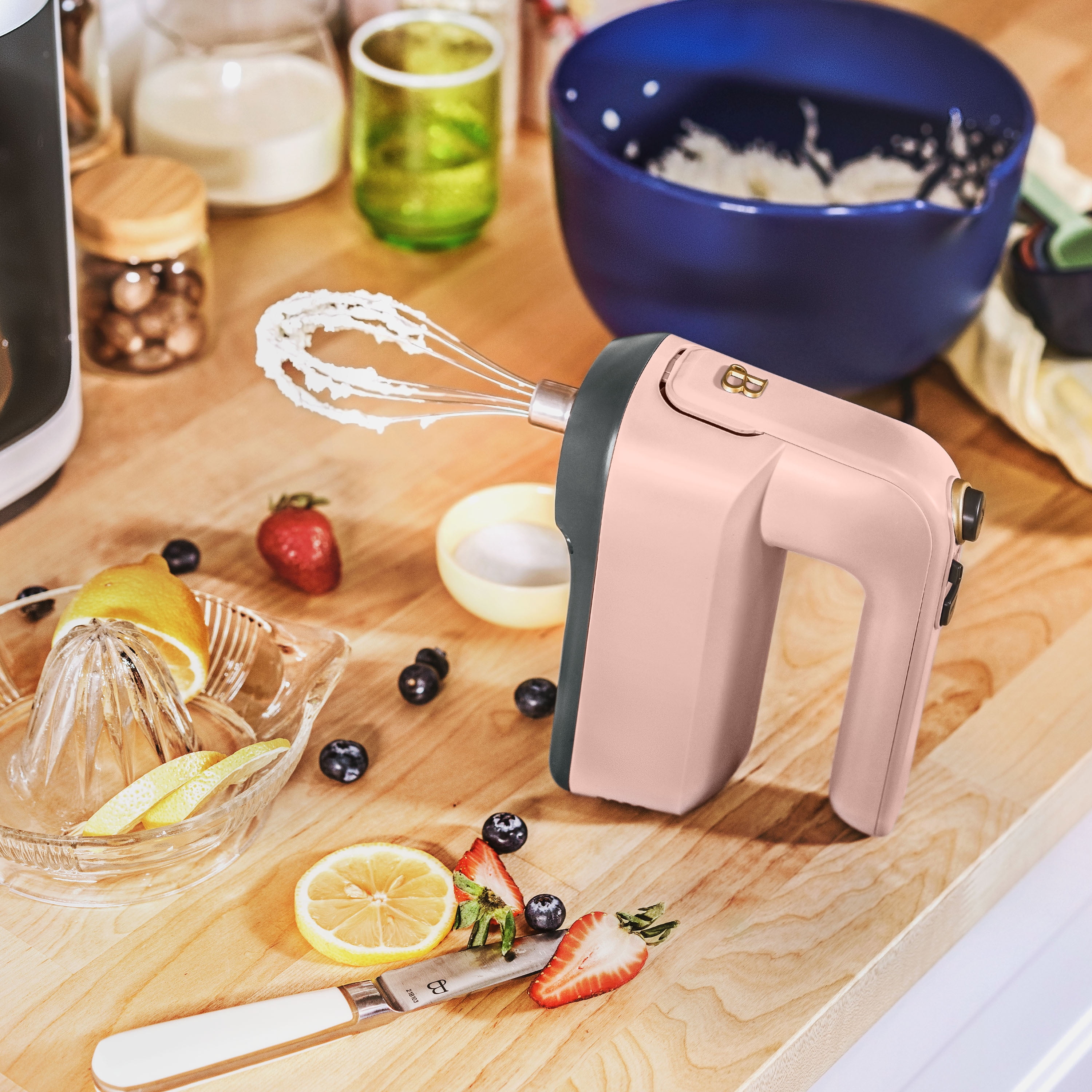 Beautiful 6-Speed Electric Hand Mixer, Rose by Drew Barrymore