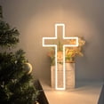 thumbnail image 2 of Letrero de neón SHIDASIGN con luz LED con forma de cruz de Jesús, decoración de pared, 41 x 23 cm, 2 of 6