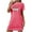 Hot Pink, variant on Zorckvet Short Sleeve Nightgowns for Women Pullover Loose Sleep Shirts Plus Size Soft Sleepshirt for Women